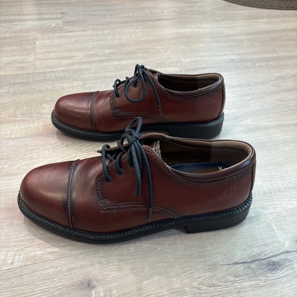 G.H. Bass & Co Webster Brown Leather Cap Toe Oxford Dress Shoes Lace Up Size 10W - Picture 3 of 9